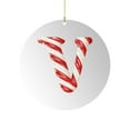 thumbnail image 1 of Xecvkr Alphabet Candy Cane Ornament Christmas Letter Tree Pendant Acrylic Red Santa Hat Decorative Holiday Hanging DIY Gift 2D 10cm 1pc, 1 of 5