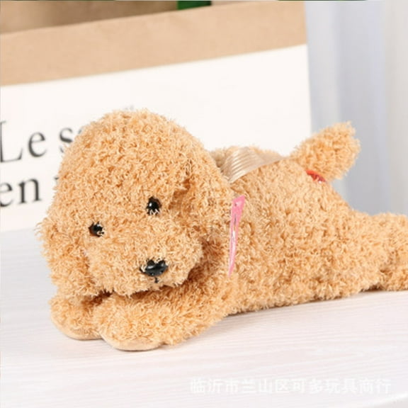 Xecvkr Animal Stuffed Animals Plush Teddy Puppy Dog Doll Stuffed Animal Toy Cute Simulation Soft Pillow for Kids Bedroom Living Room Office Car Decor Birthday Gift 11in PP Cotton