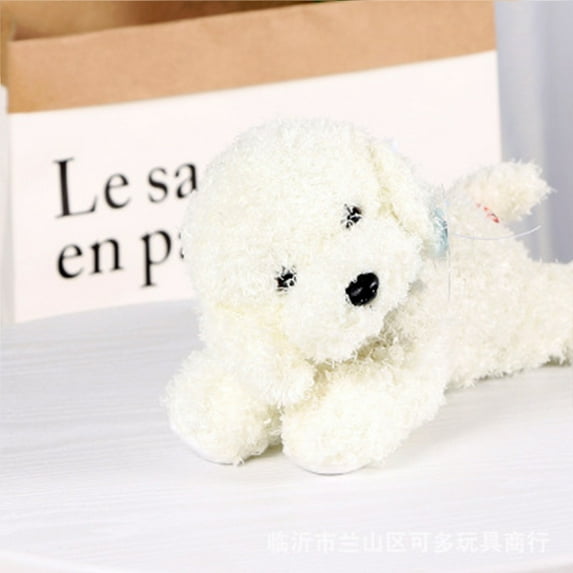 Xecvkr Animal Stuffed Animals Plush Teddy Puppy Dog Doll Stuffed Animal Toy Cute Simulation Soft Pillow for Kids Bedroom Living Room Office Car Decor Birthday Gift 11in PP Cotton