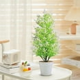 thumbnail image 1 of Xecvkr Artificial Christmas Pine Tree with Pot Small Potted Decor for Living Room Tabletop Holiday Festive Ornament 50x15x15 cm, 1 of 6