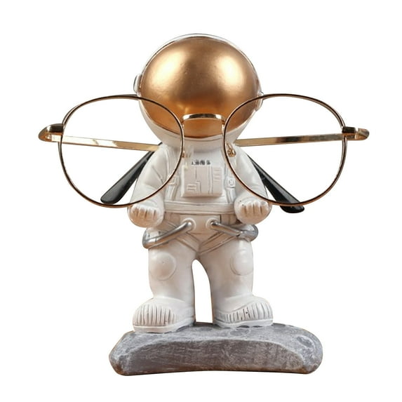 Xecvkr Astronaut Glasses Stand Desktop Eyeglass Holder Display Organizer for Sunglasses and Accessories with Unique Spaceman Design Home Office Decor