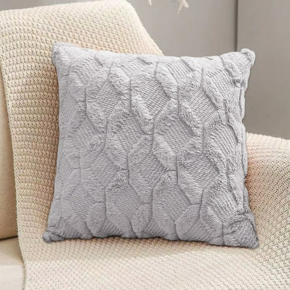 Xecvkr Boho Throw Pillow Cover Tufted Stripe Soft Farmhouse Decorative Cushion Modern Couch Sofa Bed Accent Home Decor 1 Pack Gray