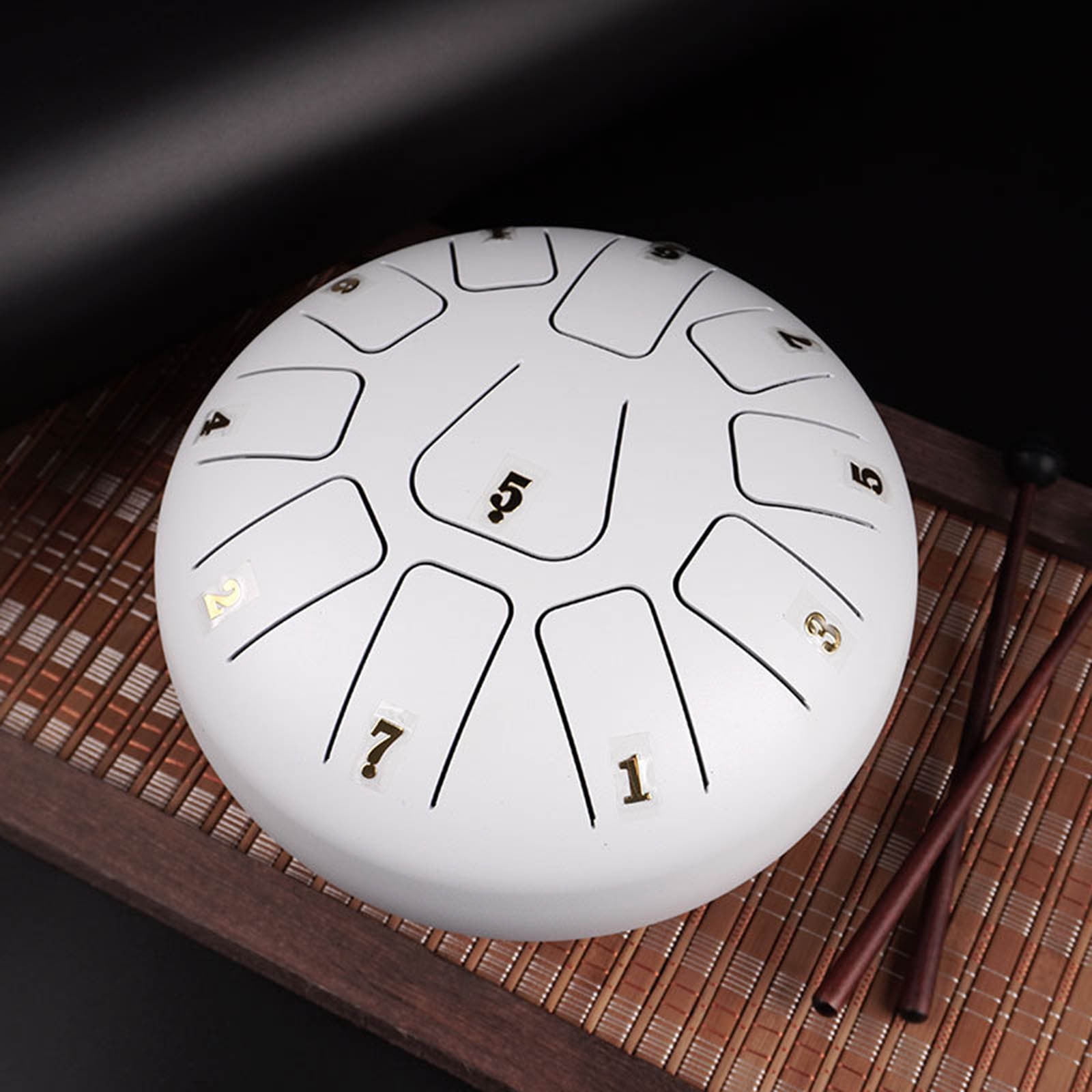 Xecvkr Buddha Stones Steel tongue Drum Mini Handpan Zen Yoga Music therapy Kids Adult Education Entertainment Durable Portable 8in Easy Play Mallets tones Sheet 1pc
