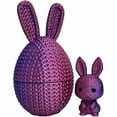 thumbnail image 1 of Xecvkr Bunny Egg Decor Woven Basket Easter Party Favor Stuffers Teen Kids Room Tabletop Spring Holiday Ornamental Gift 1 Piece Purple, 1 of 1