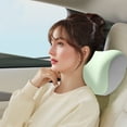 thumbnail image 1 of Xecvkr Car Headrest Cushion Lumbar Support Soft Memory Foam Ergonomic Back Neck Pillow Lower Back Support Pad for Driving Home Office Green, 1 of 6