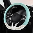 thumbnail image 1 of Xecvkr Car Steering Wheel Covers D-Shape Car Steering Wheel Cover, Anti-Slip Thin Handle Grip, Silicone Material for All Seasons, Easy to Clean, 14.96x14.17x1.57 inches, 1 of 6