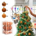 thumbnail image 1 of Xecvkr Christmas Ball Ornament Set 12pcs Painted Hanging Tree Decoration Red Silver Orange Green Blue Plastic 2.36in, 1 of 6