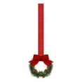 thumbnail image 1 of Xecvkr Christmas Cabinet Wreath Ribbon Set 6-Piece 3.94 Inch Mini with Berry Bow for Window Door Handle Kitchen Decoration Holiday Decor, 1 of 6