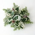 thumbnail image 1 of Xecvkr Christmas Candle Aromatherapy Candlestick Wreath Pinecone Table Centerpiece Home Decor Festive Scented 11in 1pc, 1 of 6