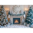 thumbnail image 1 of Xecvkr Christmas Door Frame Background Cloth Hanging Photography Party Seamless Washable Ironable Digital Printing 59x70.8in Lifelike Photo Backdrop Indoor Decor 1 Pack, 1 of 5