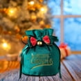 thumbnail image 1 of Xecvkr Christmas Gift Bags Fleece Drawstring Doll Sack Candy Flannel Cute Novelty Snack Holder Durable Reusable Expandable Bottom Kids Family Party Favor 5.9x5.11in 1pc, 1 of 8
