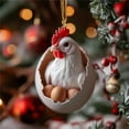 thumbnail image 1 of Xecvkr Christmas Happy Farm Egg Ornament Kids Animal Duck Dinosaur Snake Tree Pendant Festive Gift Holiday Family Party Decor 0.4in 1pc, 1 of 7