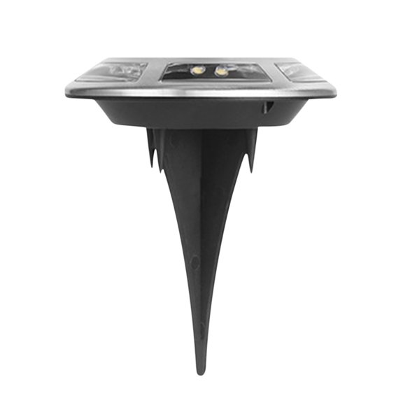 Xecvkr Circular Solar LED Buried Light Stainless Steel Outdoor Water Resistant 12 Bulbs Step Decoration Lawn Courtyard Lamp IP65 Night Lighting 1 Pack