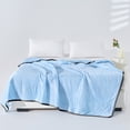 thumbnail image 1 of Xecvkr Cooling Summer Blanket Quilt Air Conditioning Washable Soft Cotton Seamless Ultra Soft Fresh Comforter Small Bed Kids 1 Pack Sky Blue, 1 of 6