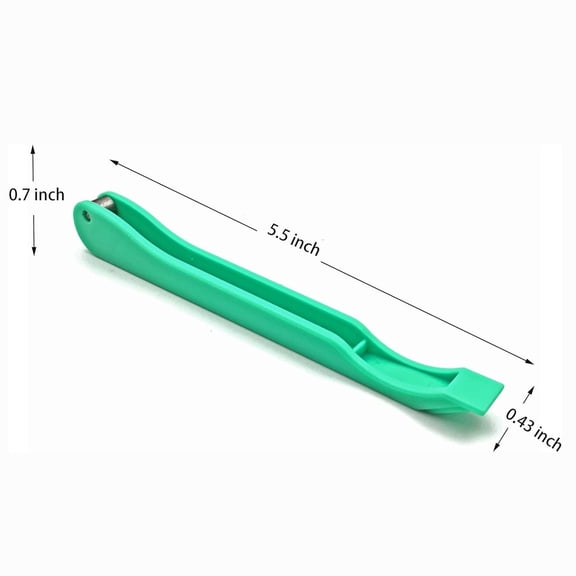 Xecvkr Copper Foil Hand Foiler 7/32 Inch Stained Glass Tool Stainless Steel Roller Center Guide Slot Ergonomic Green Plastic Speed Foiling for Craft 14cm 1pc