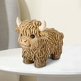 thumbnail image 1 of Xecvkr Cow Resin Statue Scottish Highland Cattle Lifelike Standing Lying Posture Four Colors Tabletop Decor 1 Piece, 1 of 9