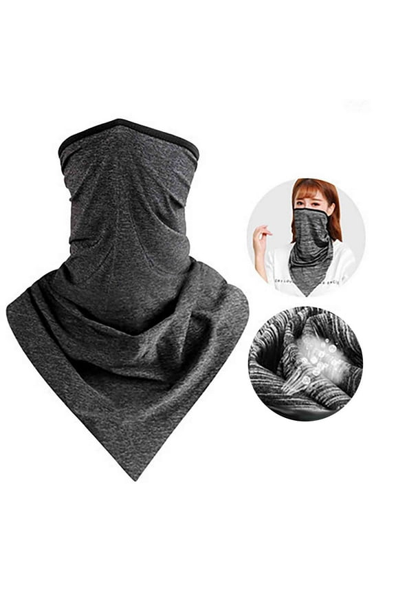 Cycling Ice Silk Headscarf Sun Protection Neck Gaiter Breathable Cooling Face Mask Summer Outdoor UV Shield Sports Running Unisex 1 Pack