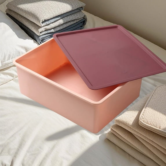 Xecvkr Desktop Organizer Multi-compartment Drawer Storage Box Large Stationery Supply Cosmetics Veneer Holder Office Home 1pc Pink