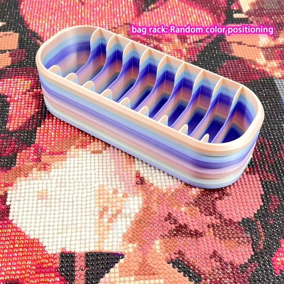 Xecvkr Diamond Art Storage Box 10 Compartments Organizer Painting Accessories Pen Tray Pockets Portable Compact Crafters Space Saver Gift for Artists 1 Piece