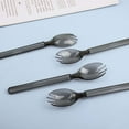 thumbnail image 1 of Xecvkr Disposable Cutlery Set Knife Fork Spoon Individually Wrapped Matte Finish for Parties Restaurants 17-18cm Length, 1 of 8