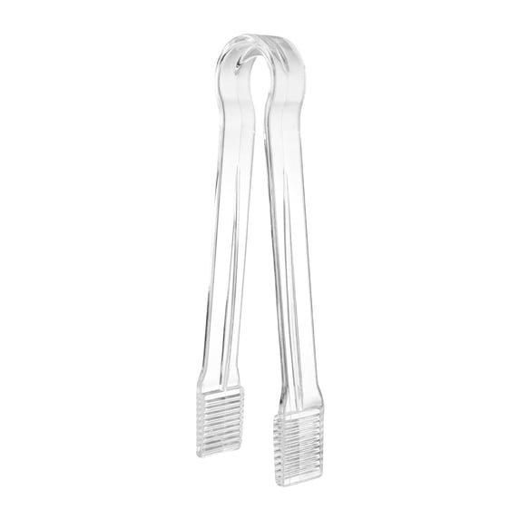 Xecvkr Disposable Plastic Tongs 10 Pack Transparent Reusable Kitchen Serving Utensil Multipurpose Buffet Salad Pastry Ice Party