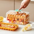 thumbnail image 1 of Xecvkr Double Layer Ice Tray Storage Bin One Click Release Portable Maker Handy Summer Freezer Drinks Party Home Kitchen 1 Set Yellow, 1 of 9