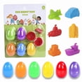 thumbnail image 1 of Xecvkr Easter Surprise Plastic Eggs Set 12 Piece Hidden Toy Ornament DIY Animal Figurines Children Party Favor Holiday Unboxing Game Gift 1 Box, 1 of 1