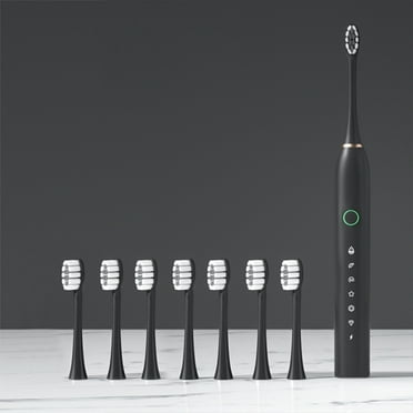 Christmas Clearance Electric Toothbrush for Adults, Newly Upgraded Electric Toothbrush with 8 Brush Heads, 6 Cleaning Modes, USB Rechargable IPX7 Water-proof Electric ToothbrushToday Flash Deals
