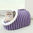 thumbnail image 1 of Xecvkr Enclosed Cat Bed 45x30cm - Plush Washable Sleeping Nest for Small/Medium Cats, Portable Cozy Cave with Removable Cover (17.7x11.8x9.8in), 1 of 5