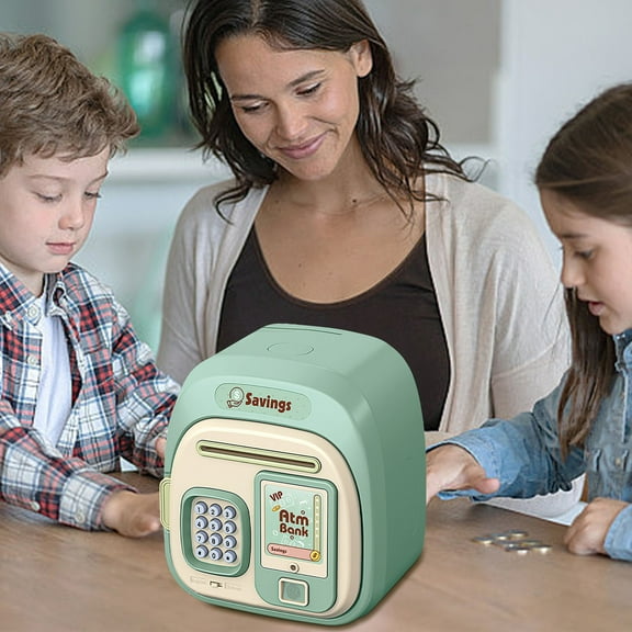 Xecvkr Fingerprint Password Biometric Safe Large Capacity Kids Bank Fingerprint and Passcode Backup USB Rechargeable Alarm Secure Storage Jewelry Documents Home Use 1 Piece