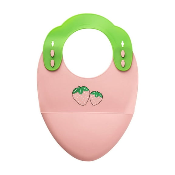 Xecvkr Food Grade Silicone Baby Feeding Tray with Suction Base Spoon Fork Straw Included Strawberry Design for Toddlers Self Eating