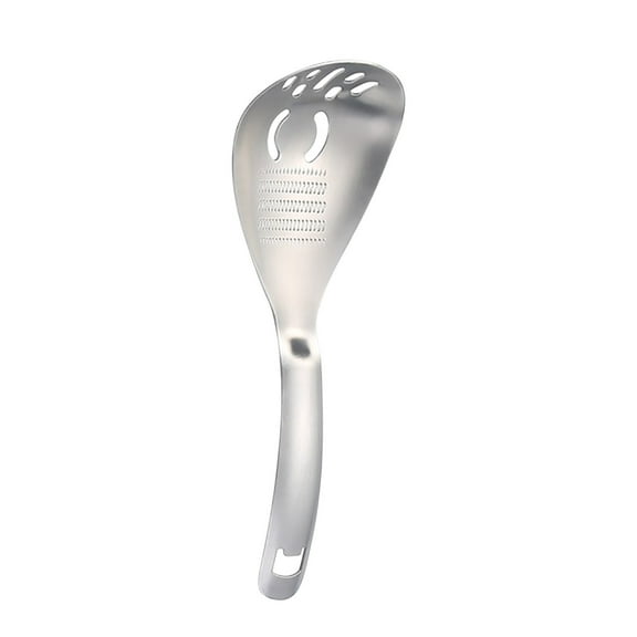 Xecvkr Ginger Grater and Grinder Spoon with Microplane Surface for Garlic Nutmeg and Spices Easy Clean Kitchen Tool