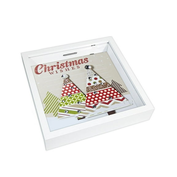 Xecvkr Hollow Picture Frame Money Storage Coin Display Tank Inventive Commemorative Souvenir Organizer Transparent Gift Decor 8.66x8.66x1.77in 1pc