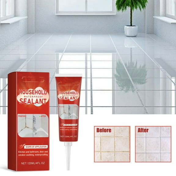 Xecvkr Household Sealant Patching Waterproof Plug Crack Repair Agent Wall Bathroom Kitchen Leak Fix Safety Coating 120ML