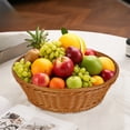 thumbnail image 1 of Xecvkr Imitation Vines Storage Basket Tray Round Fruit Vegetable Snack Candy Bread Decorative Organizer Durable Home Use 1 Piece L, 1 of 6