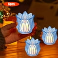 thumbnail image 1 of Xecvkr LED Acrylic Electronic Candle Light Christmas Night Light Multicolor Tulip Style Energy Saving Small Home Table Lamp 2.55in 6pcs, 1 of 6