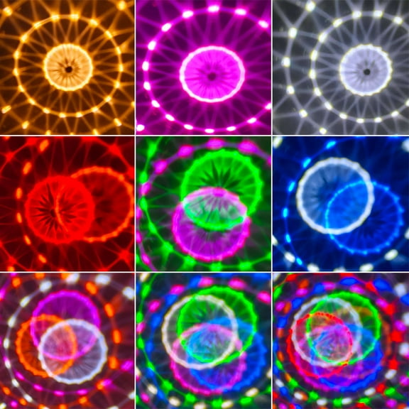 Xecvkr LED Stage Light with Sound Control, RGB Rotating Effects, Remote, for Party, Bar, Disco, Mood Lighting, USB Powered, 3W/6W Options