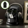 thumbnail image 1 of Xecvkr Large Capacity Tissue Box Tabletop Organizer Headphone Stand Sunglasses Holder Built-in Spring Dispenser Desktop Storage 1-Pack Black, 1 of 7