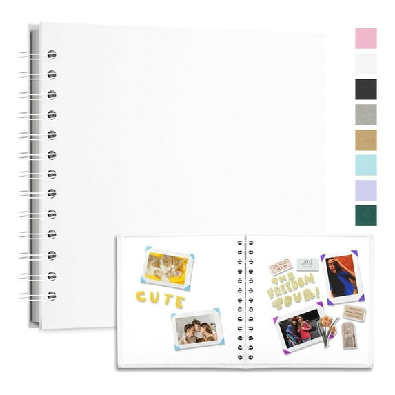 Xecvkr Loose Leaf 8x8 Inch Photo Album with Exquisite Workmanship and 360 Degree Sheet Rotation, Perfect for DIY Wedding, Baby, Travel, and Commemorative Scrapbooking, Multifuncti