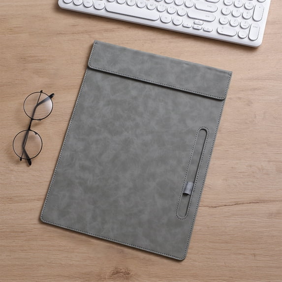 Xecvkr Magnetic File Folder Desk Writing Pad Office Document Holder Organizer A4 Letter Notepad Memo Board for Desk Storage 1-Pack Gray