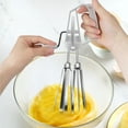 thumbnail image 1 of Xecvkr Manual Egg Beater Semi Automatic Hand Whisk Easy Grip Multi Purpose Portable Cream Cake Baking Mixer Tool User Friendly Convenient Storage Compact Kitchen 1 Piece, 1 of 5