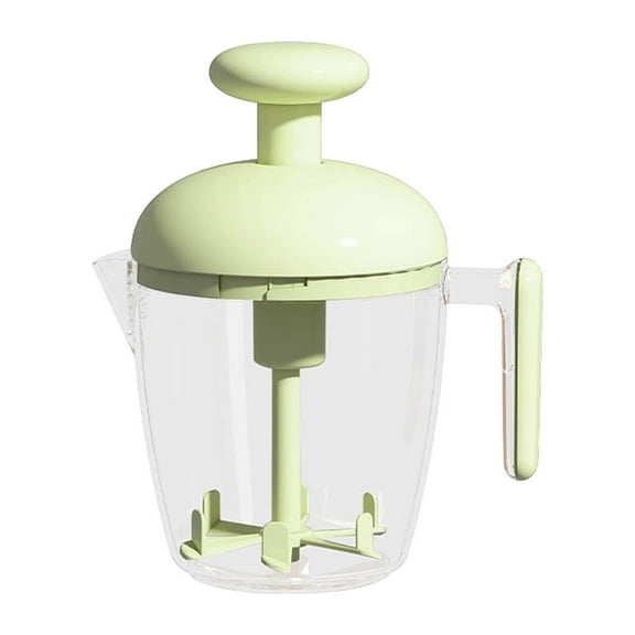 Xecvkr Manual Press Egg Beater Strainer Multifunctional Cup Home Kitchen Rotary Mixing Built-In Separator ABS PET Labor Saving Compact Dishwasher Safe 1 Piece Green
