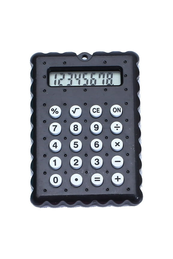 Mini Calculator Keychain Pendant Flip Portable Pocket 8 Digit LCD Candy Color Student School Office Home Travel 2.4x1.6in 1pc