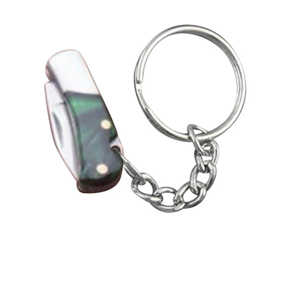 Xecvkr Mini Folding Knife Keychain Pocket Utility Colorful Wood Handle Stainless Steel Blade Portable Compact Disassemble Delivery 2pcs Set 1.97in