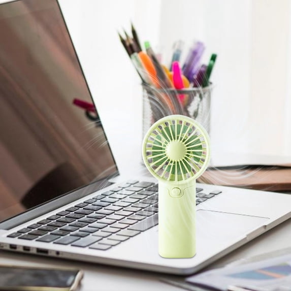 Xecvkr Mini Handheld Fan Portable Personal Small Fashion Trendy Battery Powered Quick Cooling Multiple Color Gift for Summer Gift Pack 1 Pack Green