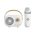 thumbnail image 1 of Xecvkr Mini Karaoke Machine Bluetooth Retro Microphone Set Cute Handheld Portable Speaker Kids Adults Wireless 4.3x3.1x2in 1pc, 1 of 7