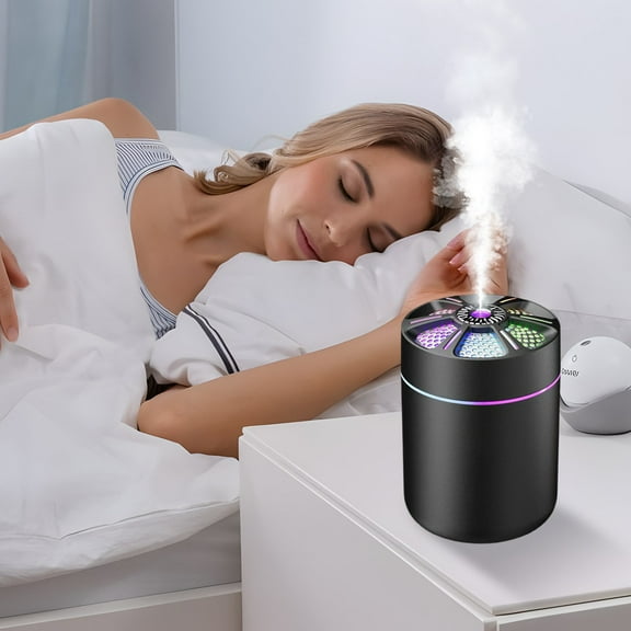 Xecvkr Mini Portable Humidifier High Mist Output Aroma Diffuser Silent Operation Compact Air Moisturizer for Car Office Home Baby Room Travel Essential Oil Compatible 1 Pack