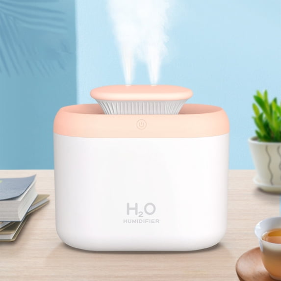 Xecvkr Mini Portable USB Humidifier Oil Diffuser Cool Mist Soft Night Light Quiet Air Purifierss Kids Bedroom Car Travel Home Desk Large Water Tank 1 Pc