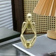 thumbnail image 1 of Xecvkr Modern Abstract Plastic Mini Ornament Living Room Model Home Accessories Compact Soft Decorative Personality Tabletop TV Cabinet Table 1Piece Gold, 1 of 6