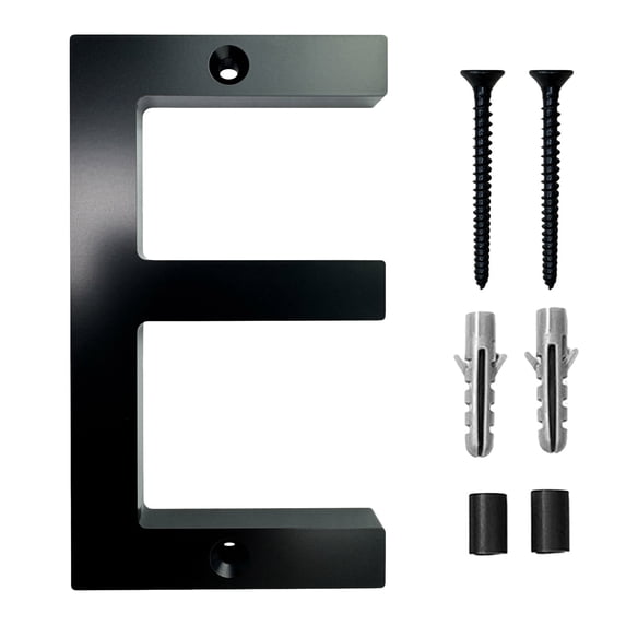 Xecvkr Modern Floating House Number Acrylic Alphabet Personalized Durable Outdoor Door Sign Full Perforation Weatherproof Easy Install 1 Set 6in